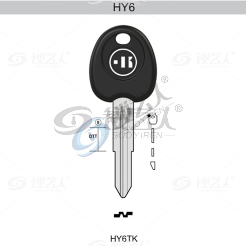意大利进口开灵KEYLINE现代芯片钥匙壳HY6TK HYN6T4 现代直板钥匙-带芯片槽